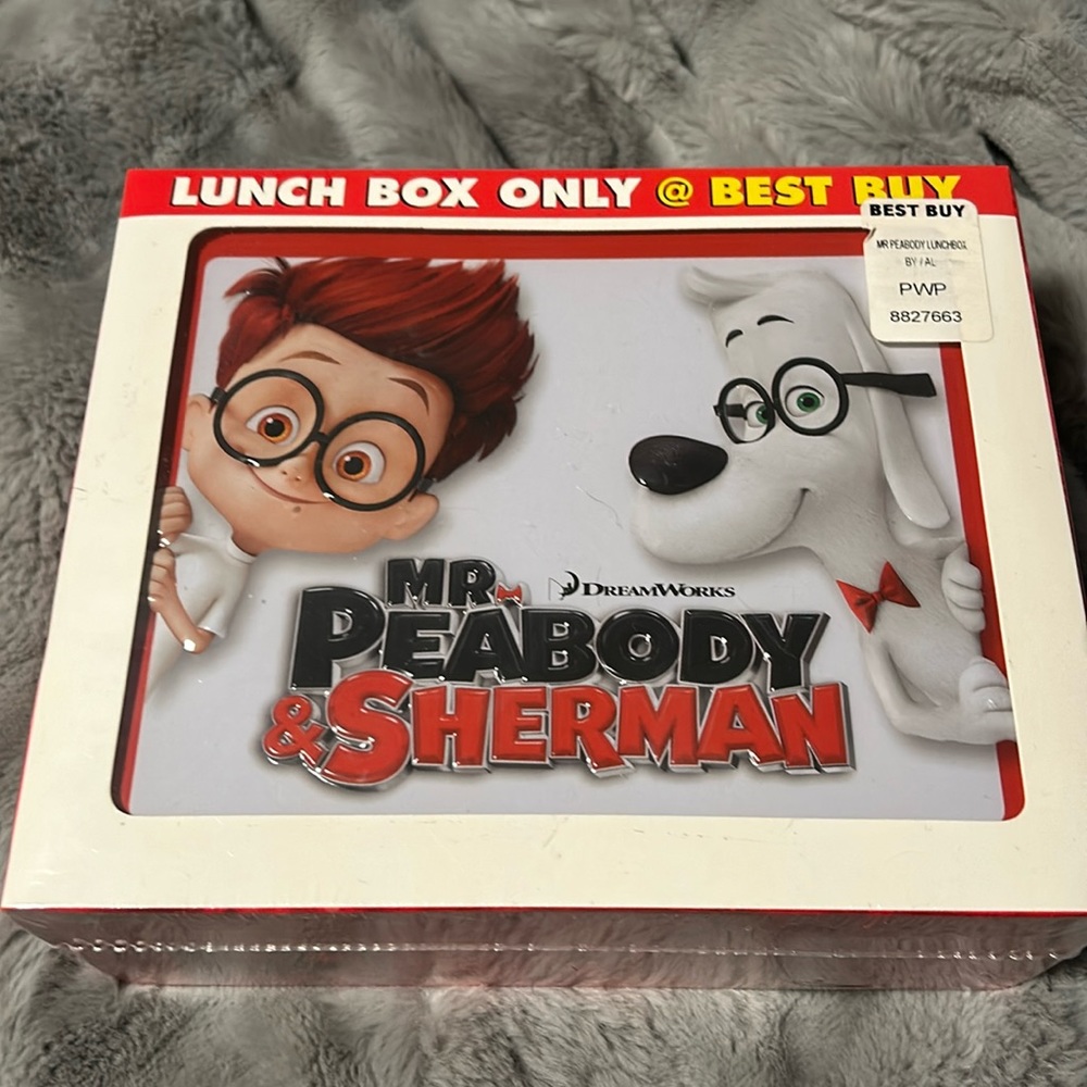 Brand new still in wrapping Mr Peabody & Sherman metal lunch box